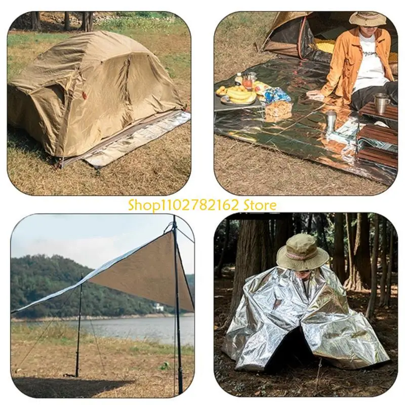 547B Thickened  Aluminum Foil Picnics Mat Sleep Tent Pad Thermal Insulating Mat Beach Camping Portable Mat Enduring