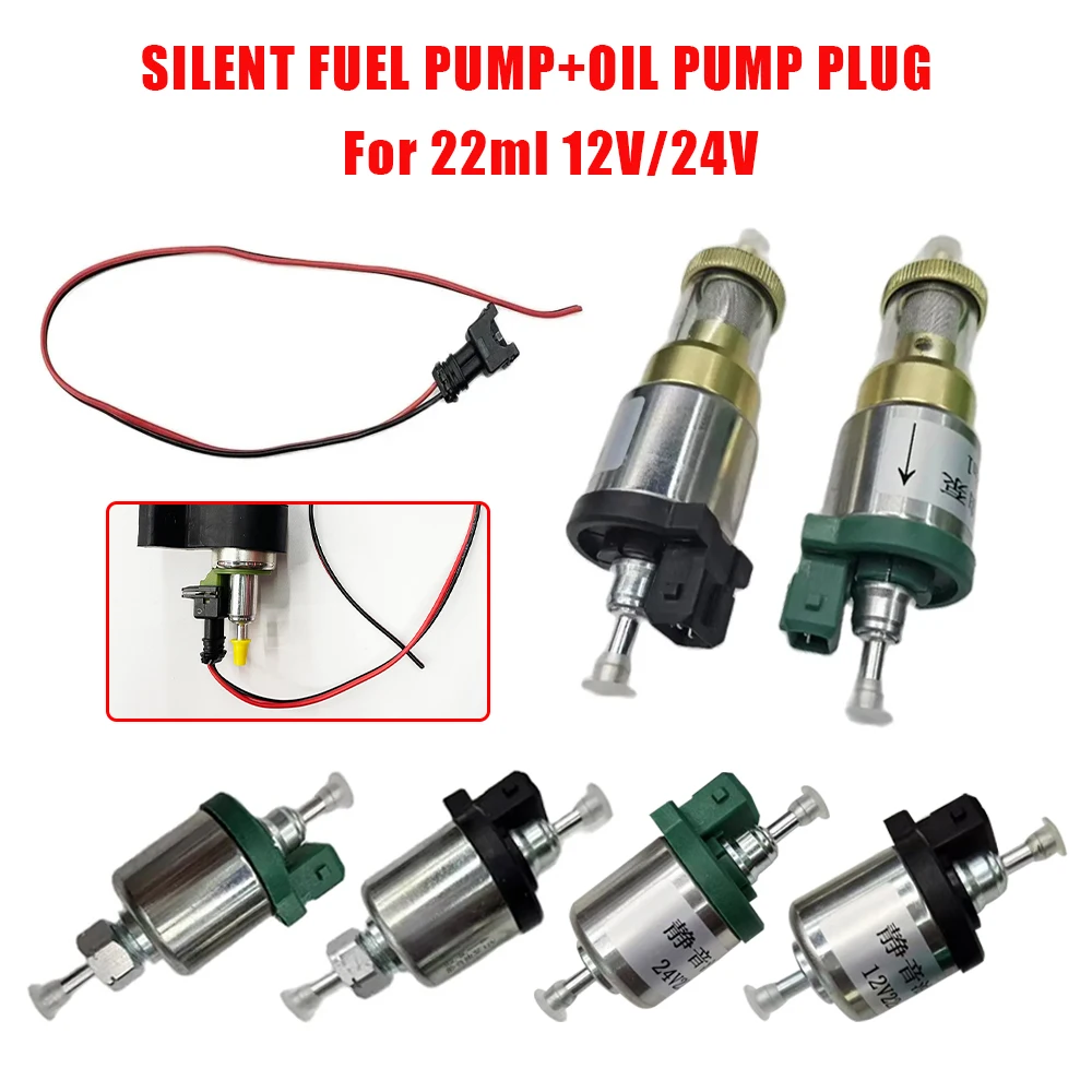 12V/24V 22ml Geräuschlose Kraftstoffpumpe Auto-Dieselheizungspumpe mit Stecker für Eberspächer-Heizung für LKW-Standheizung