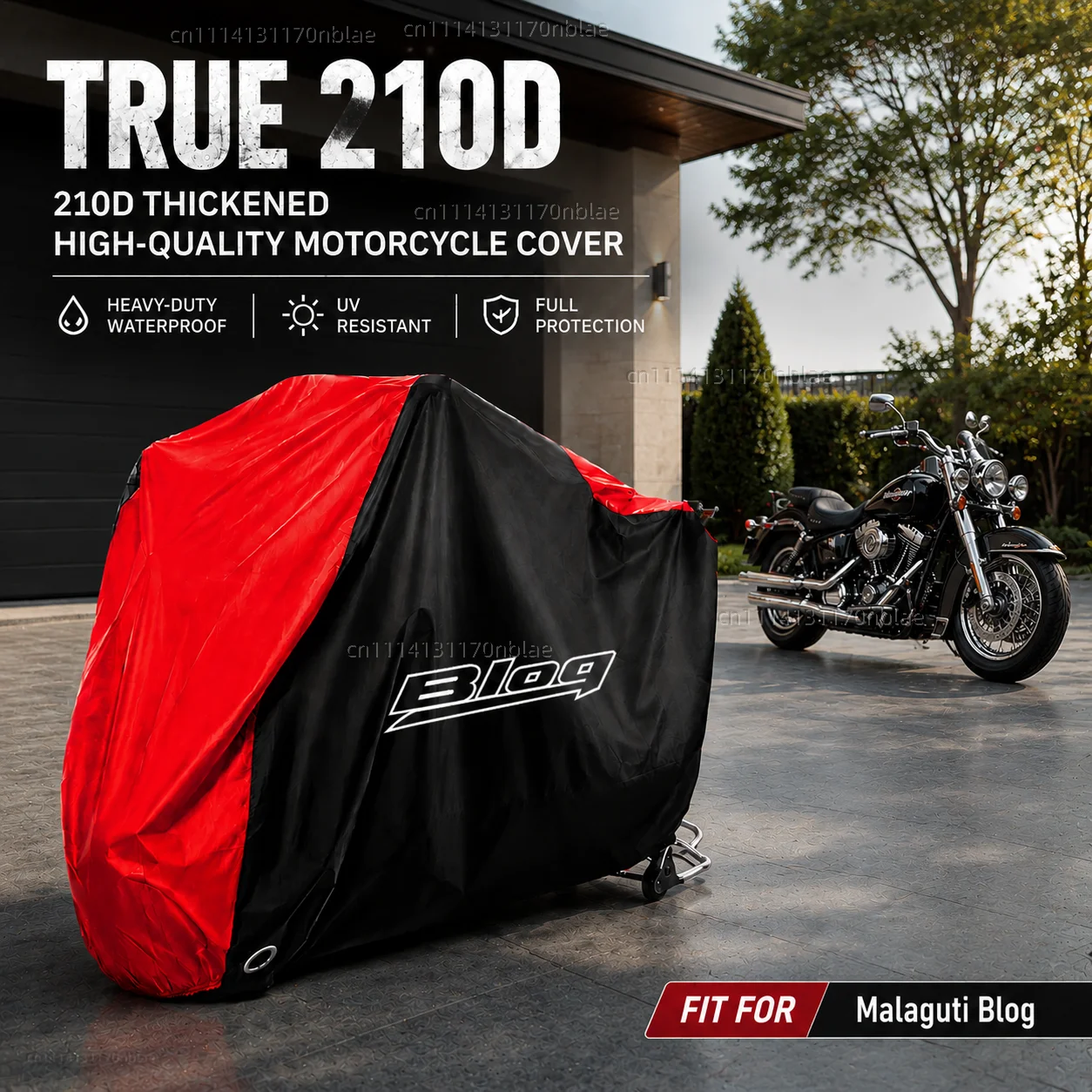 For Malaguti Blog 210D Motorcycle Cover Waterproof Fabric All Season Dustproof UV Protection Moto Rain Cover