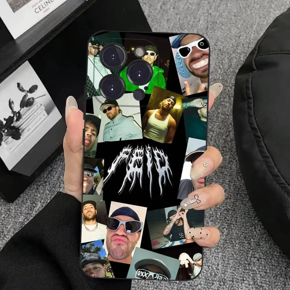 Feid Ferxxo SIXDO MOR telefoonhoesje voor iPhone 17,16,15,14,13,12,11,Plus,Pro Max,XS,X,XR,SE,Mini,8,7,zachte siliconen zwarte cover