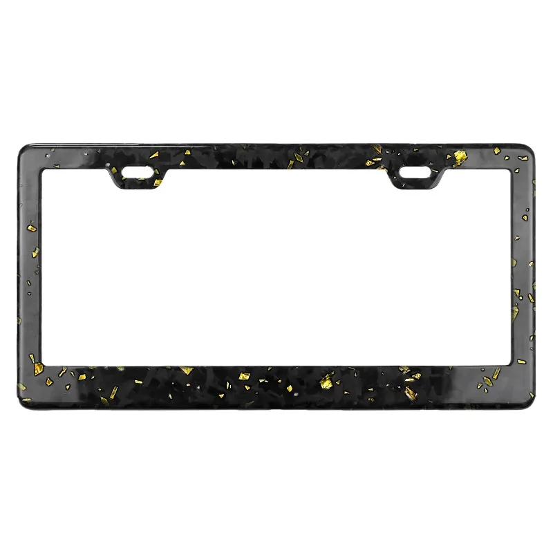 Colorful Forged Pattern US Standard Car License Plate Frame Carbon Fiber Car License Plate Frame