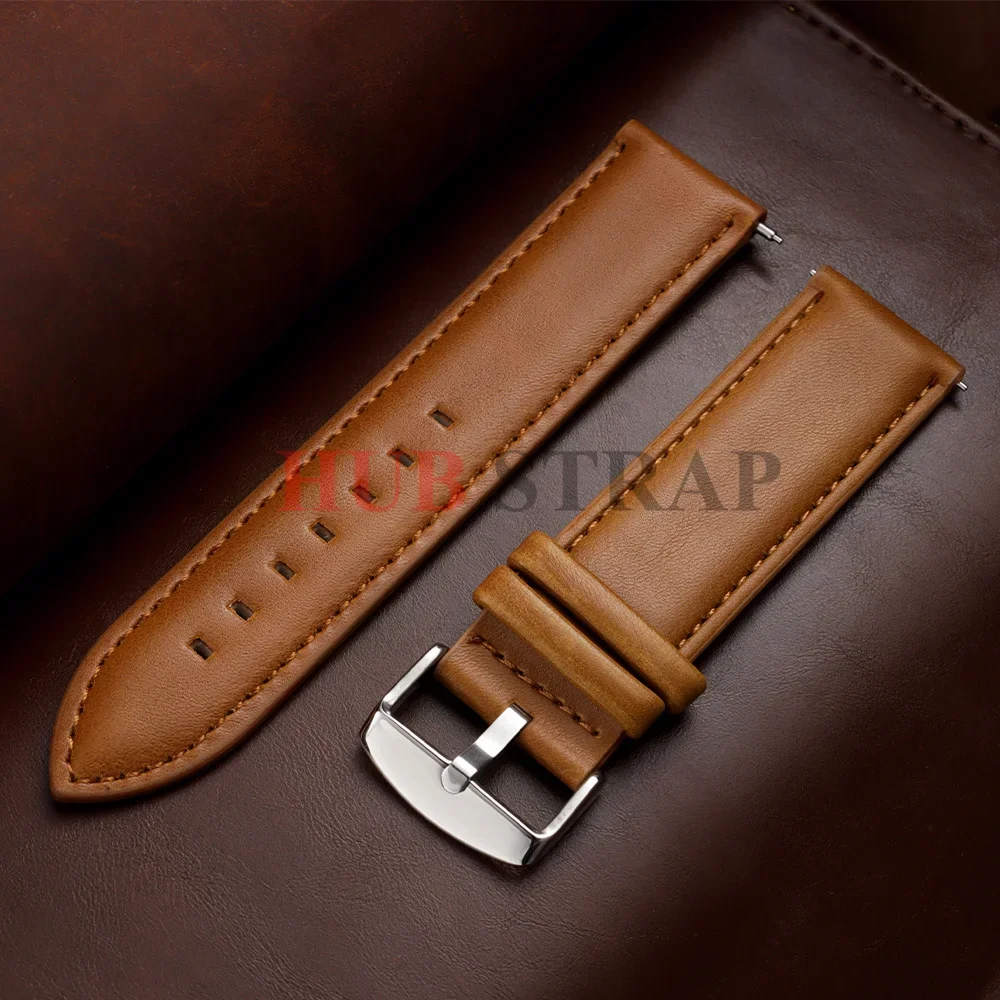 18mm 20mm 22mm Schnellverschluss Echtleder-Uhrenarmband für DW für Omega Schwarz Braun Rot Dornschließe Uhrenzubehör – Detail 13