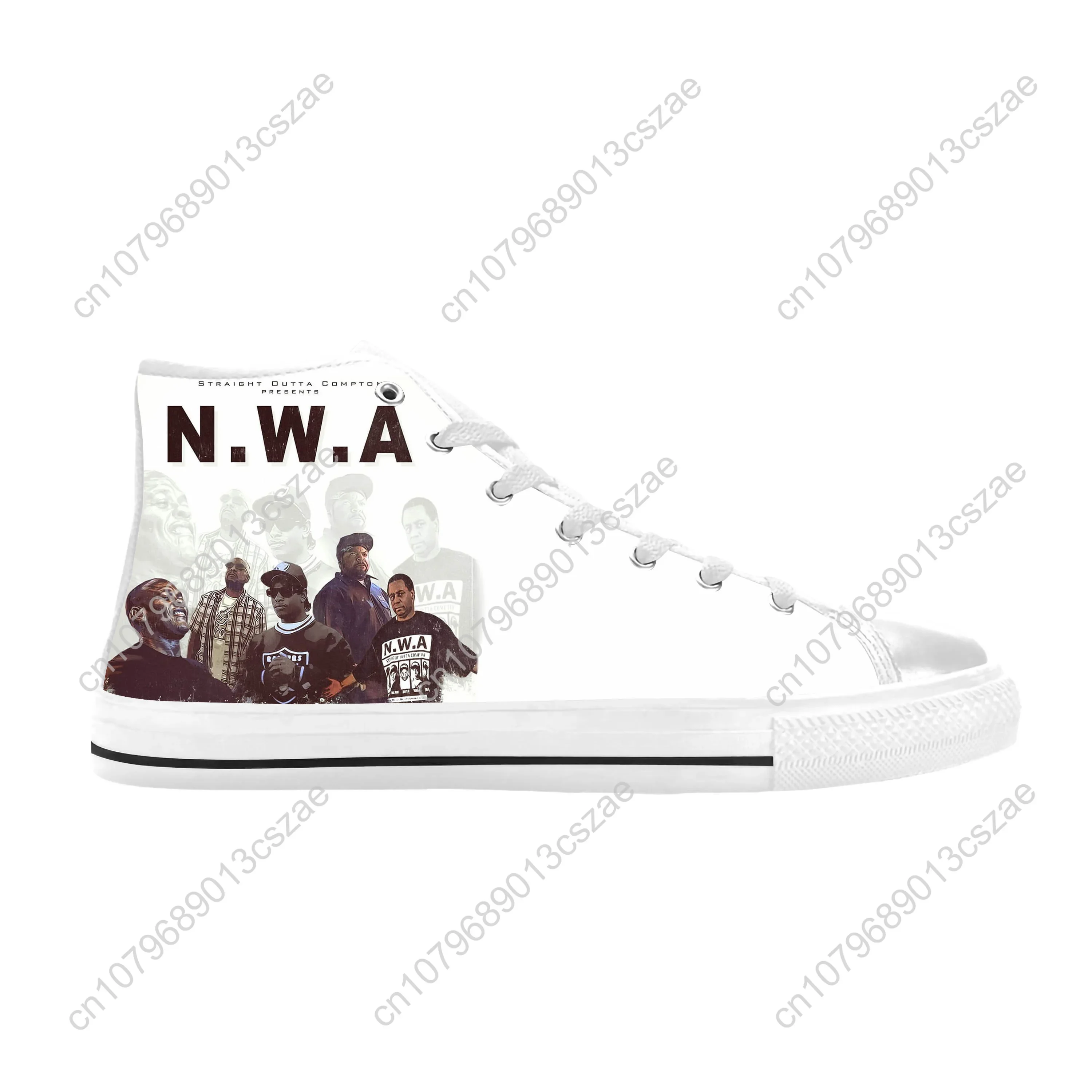 Baskets Nwa Straight Outta Compton pour hommes et femmes, Hip Hop, Rared, Rap, Casual Grill, High Top, Confortable, Respirant, Impression 3D, Chaud