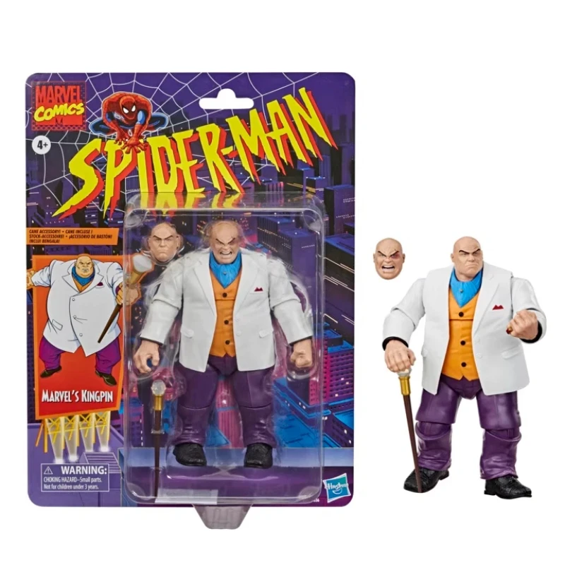 

Подлинная фигурка Человека-паука Marvellegends Kingpin, 6-дюймовая подвижная кукла, крутая модель, гаражный комплект, модная игрушка, украшение для рабочего стола