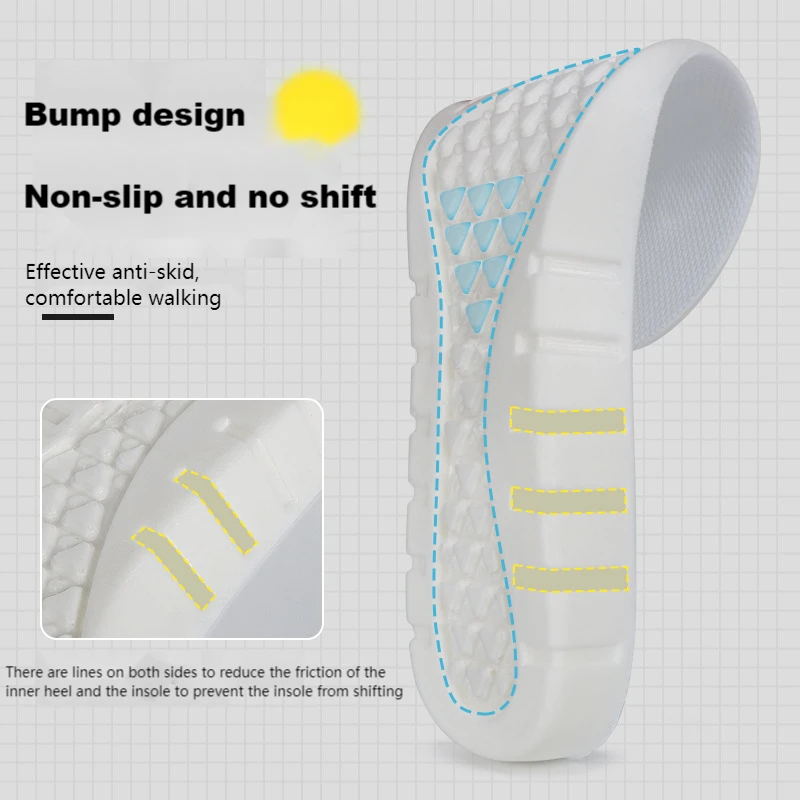 Memory Foam Sneakers Insoles for Shoes Arch Insole for Feet Soft Running Cushion Man Women EVA Orthopedic Shoe Pads Heel Inserts