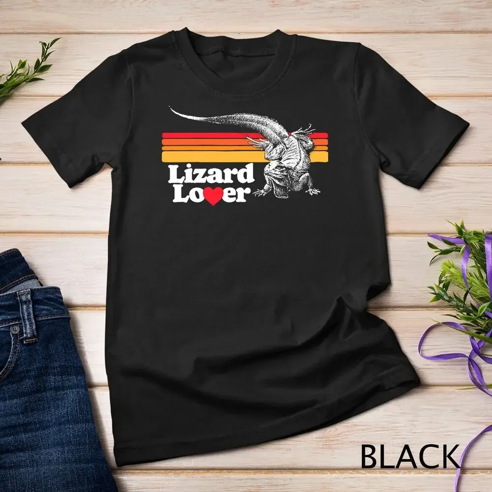 Lizard Lover_ Vintage 80s Iguana Monitor Pet Owner Retro Unisex T-shirt High Quality 100%Cotton Short Sleeve