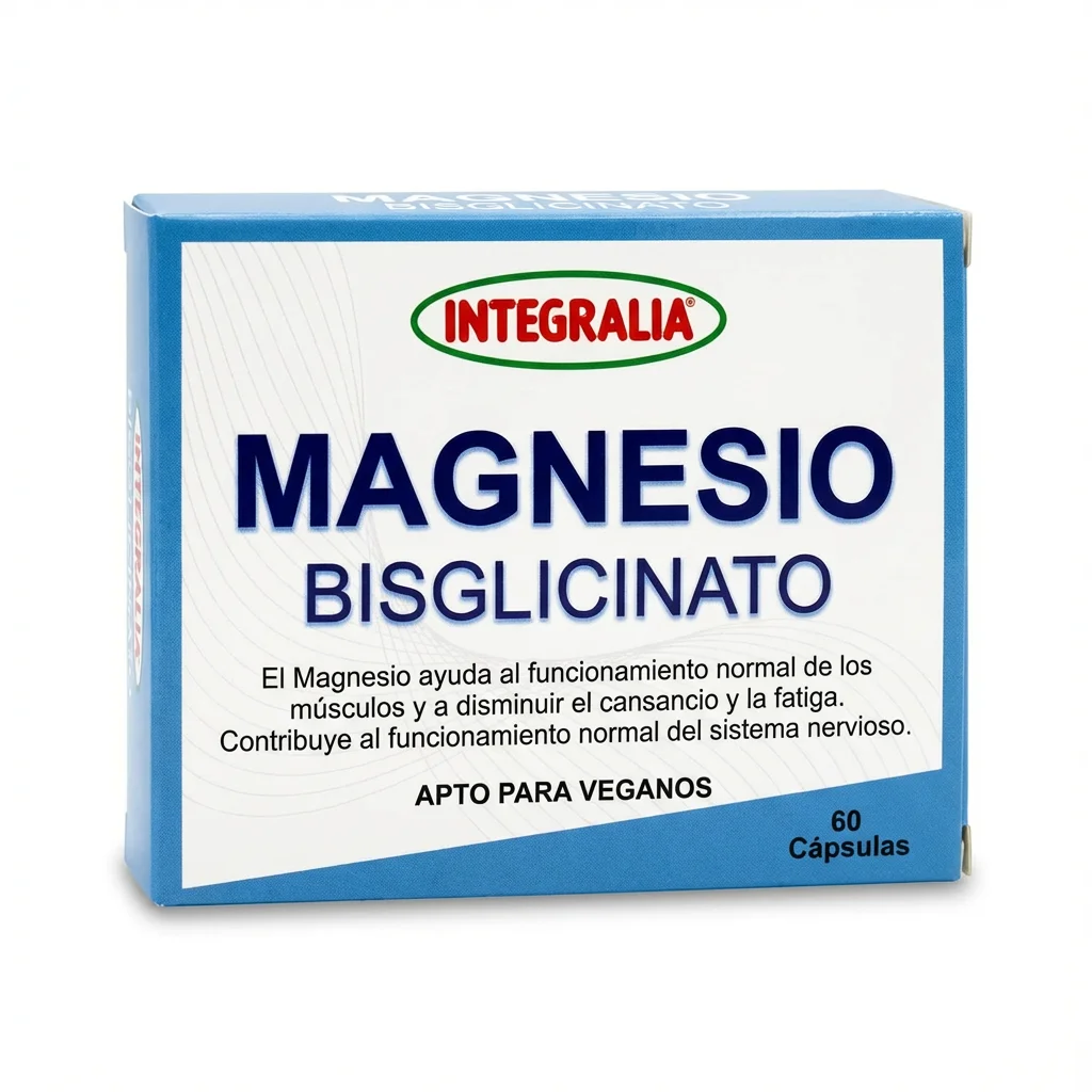 Integralia Magnesio Bisglicinato 60 Cápsulas – Contribuye a la función muscular y del sistema nervioso