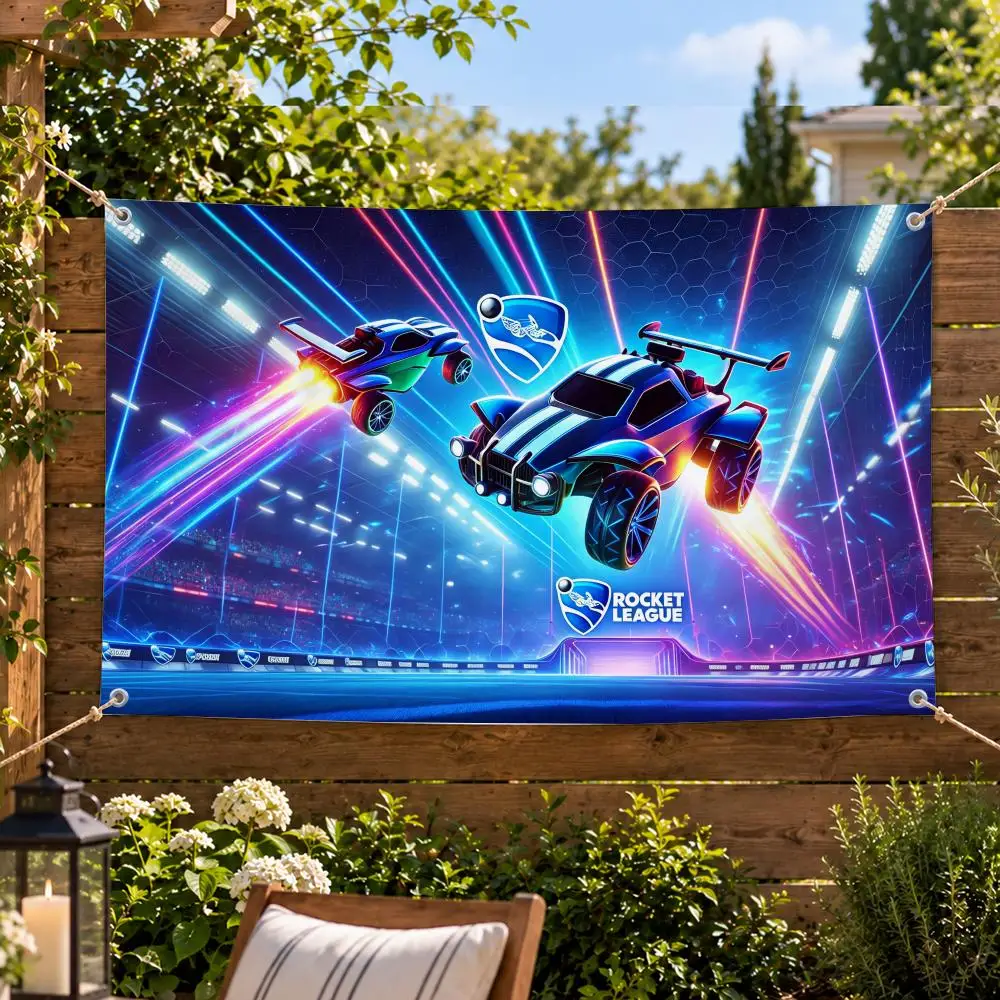 Game Sports Rocket League Flags Decorative Flag Banner Indoor Outdoor Garden Yard Patio Party Camping Wall Decor Gift