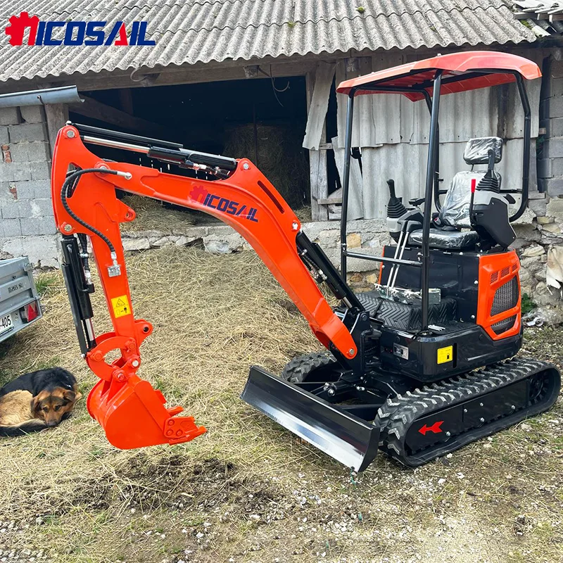 Minicavadeiras com motores EPA Motores poderosos de 1,5 toneladas e 1,8 toneladas As escavadeiras agrícolas pequenas de 1 tonelada e 2 toneladas estão disponíveis para venda