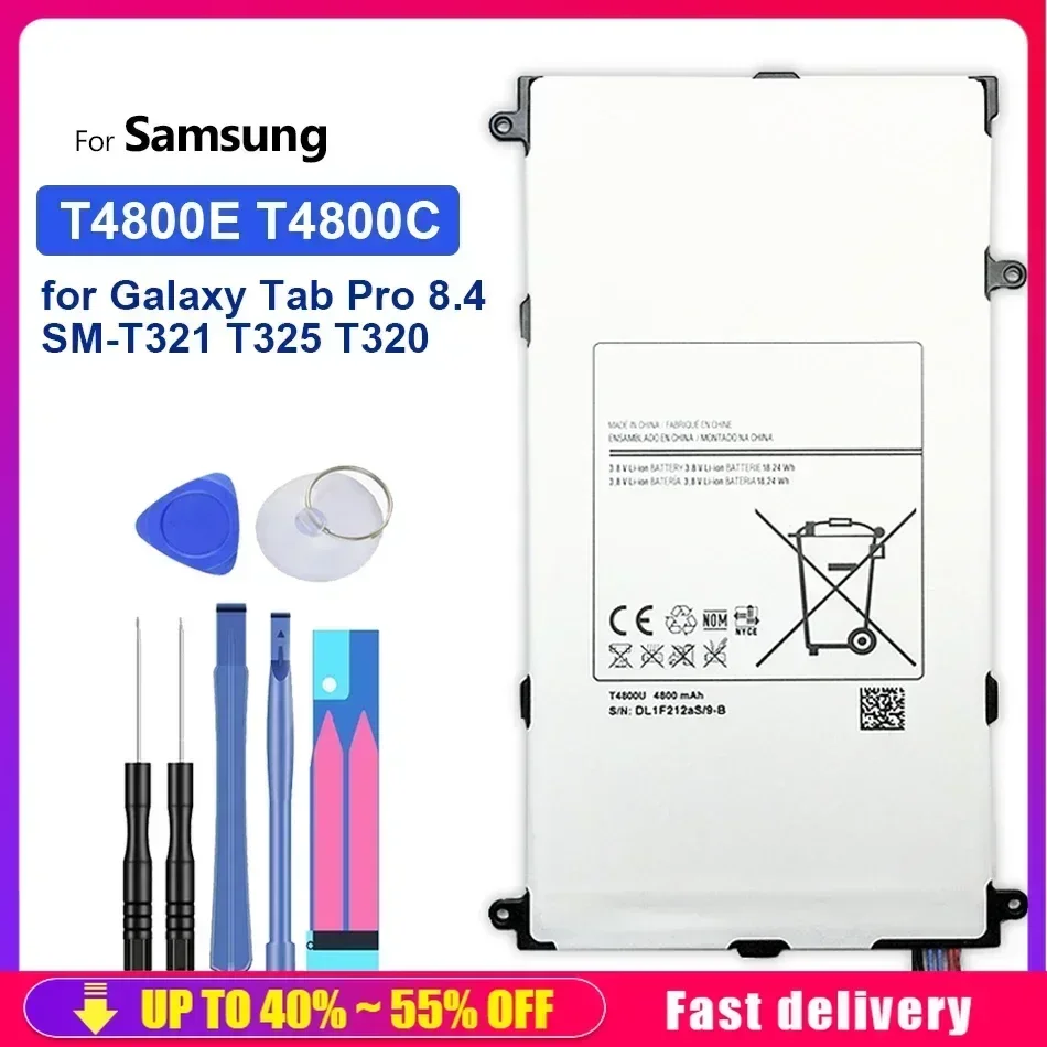 T4800E T4800C Battery For Samsung Galaxy Tab Pro SM T320 T321 T325 Tablet 4800mAh Fast Shipping