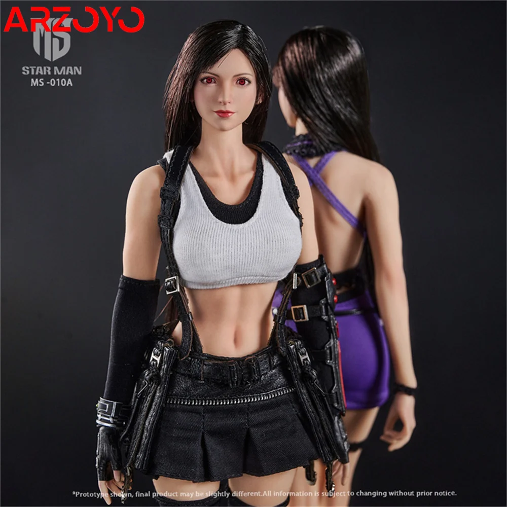 STAR MAN MS-010 1/6 Scale Tifa Movable Eyes Silicone Body Female Soldier Action Figure Model Full Set for Collectible Toys