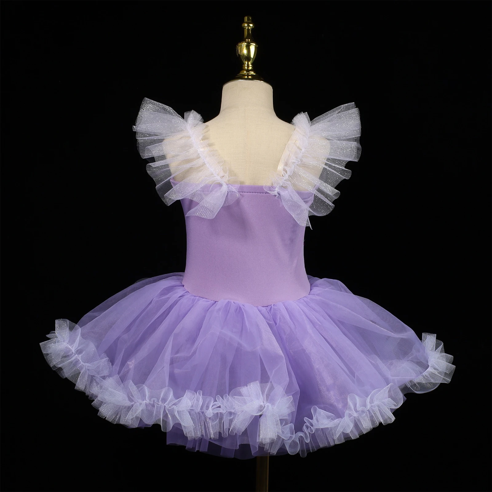 

Girl Performance Outfit Girls Ruffled Tulle Tutu Dress Kids Sequin Ballet Dance Dress Dancewear Ballerina Princess Dancewear
