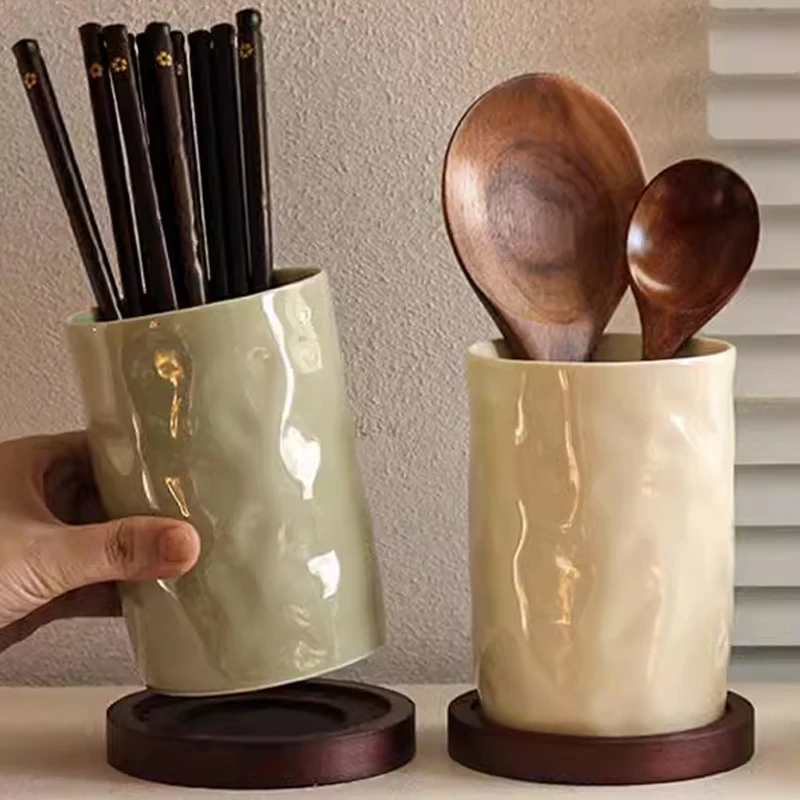 

Irregular Ceramic Chopstick Storage Rack for Household Kitchen Storage Quick Chopstick Holder Countertop Drain Chopstick Holder
