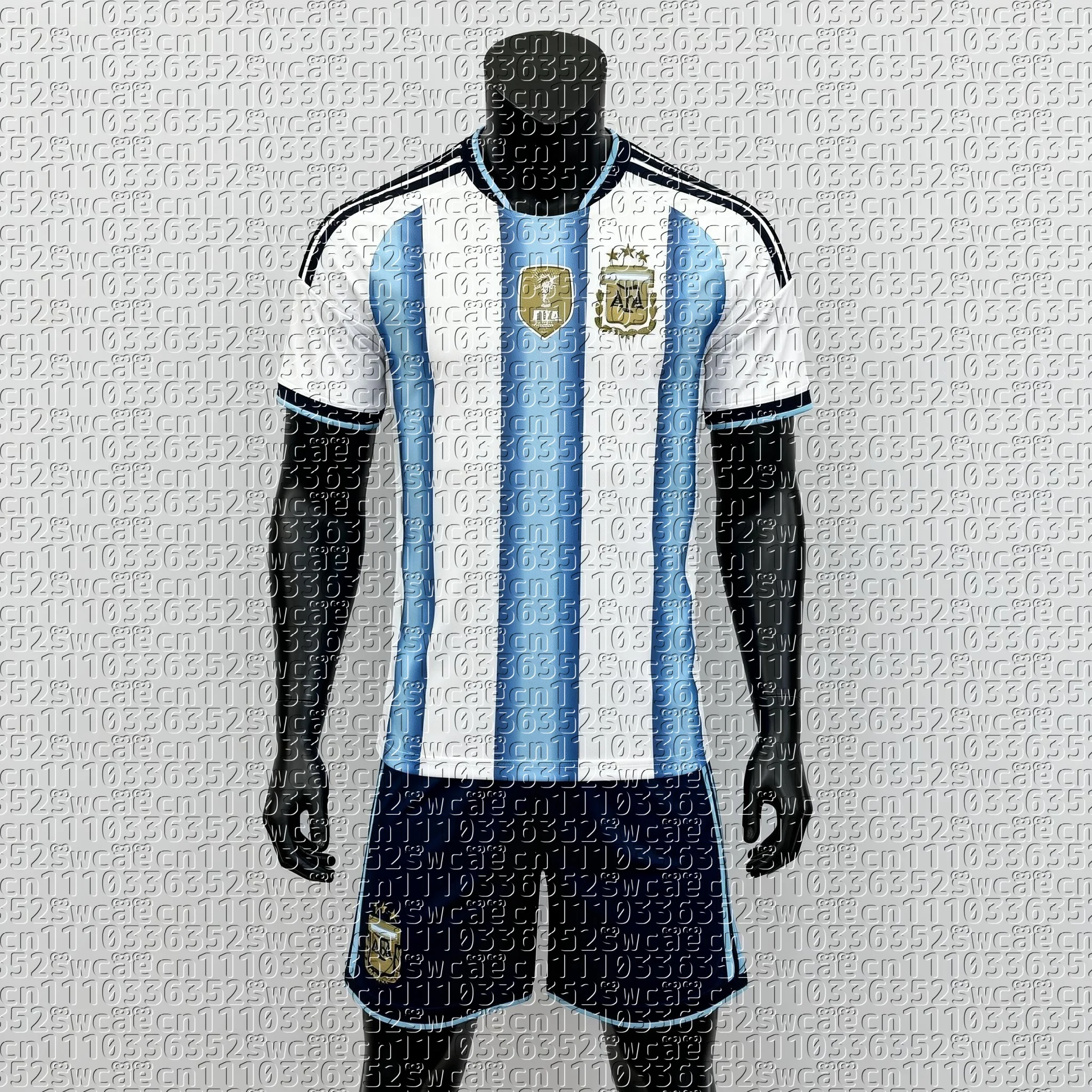 2026 New Men's T-shirt Set Argentina Football Team Uniform Summer Training Uniform Adult Sports Top Shorts