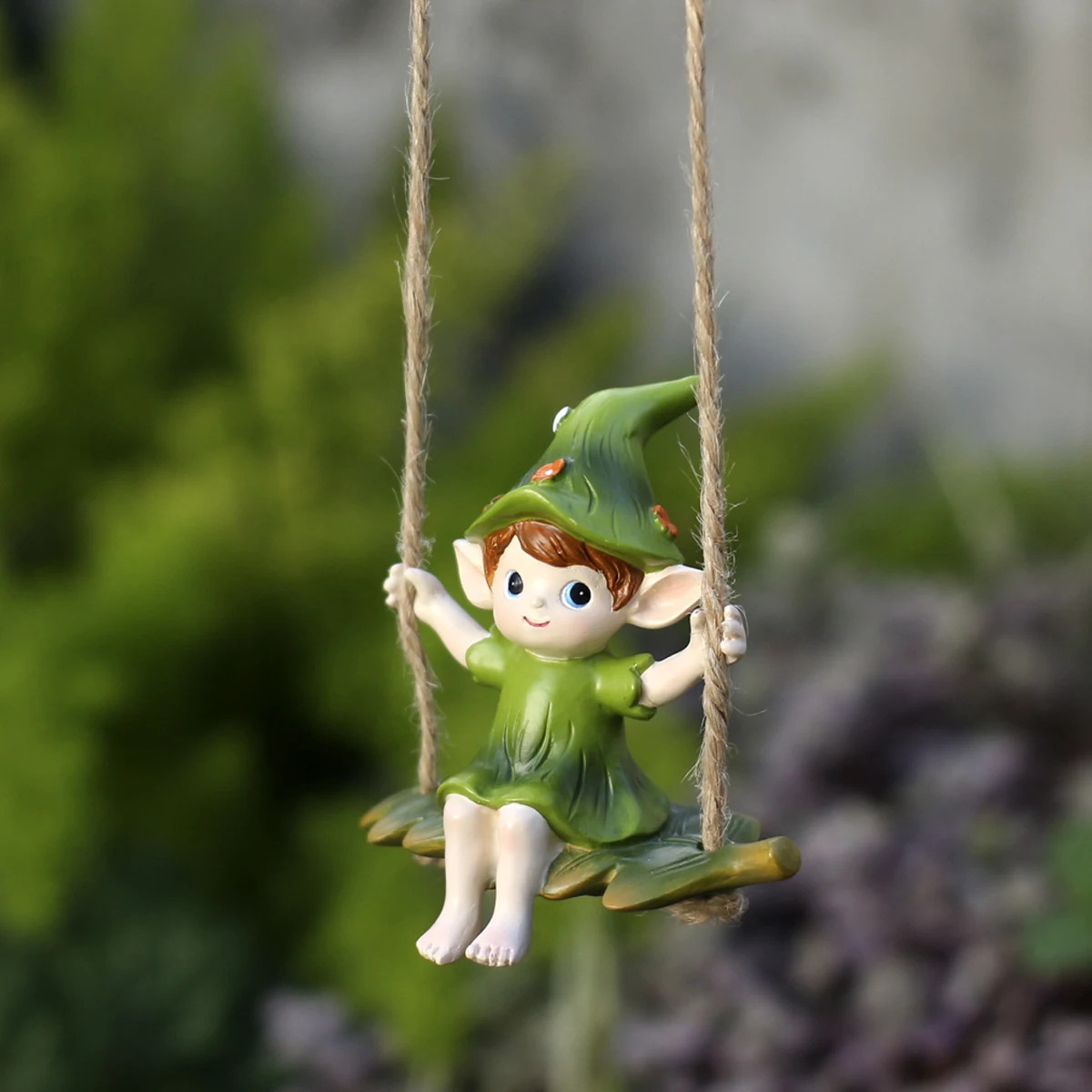 

Зеленый призрак-качели 1, подвеска для украшения весеннего сада, подарок на день Святого Патрика, поделки из смолы