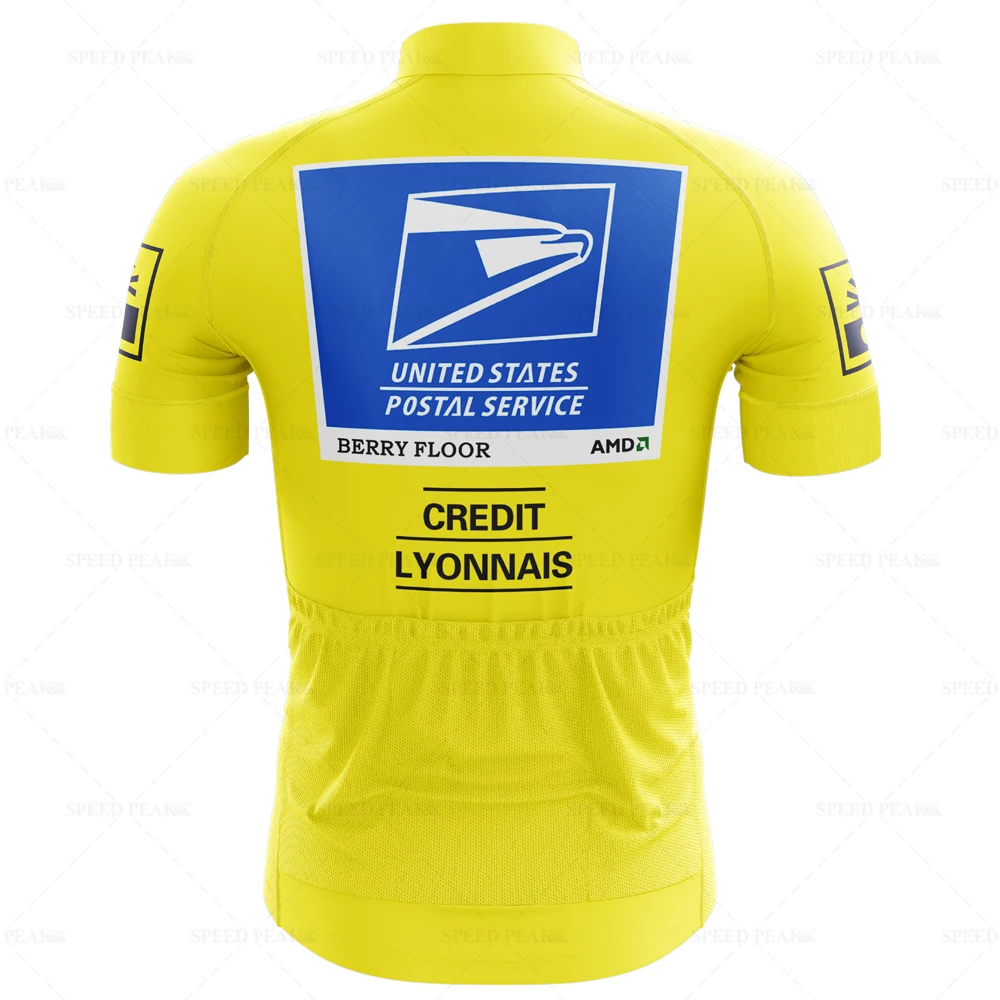 Cycling Jersey Men short sleeve Set Retro Bib Men\'s Short Sleeve yellow Bike Clothing Bicycle Summer Sportswear Triathlon Retr