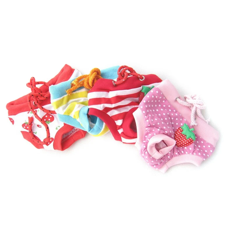 Pet Dog Puppy Diaper Pants Female  Physiological Sanitary Short Panty Reusable Sanitary Panties with Drawstring S/M/L/XL