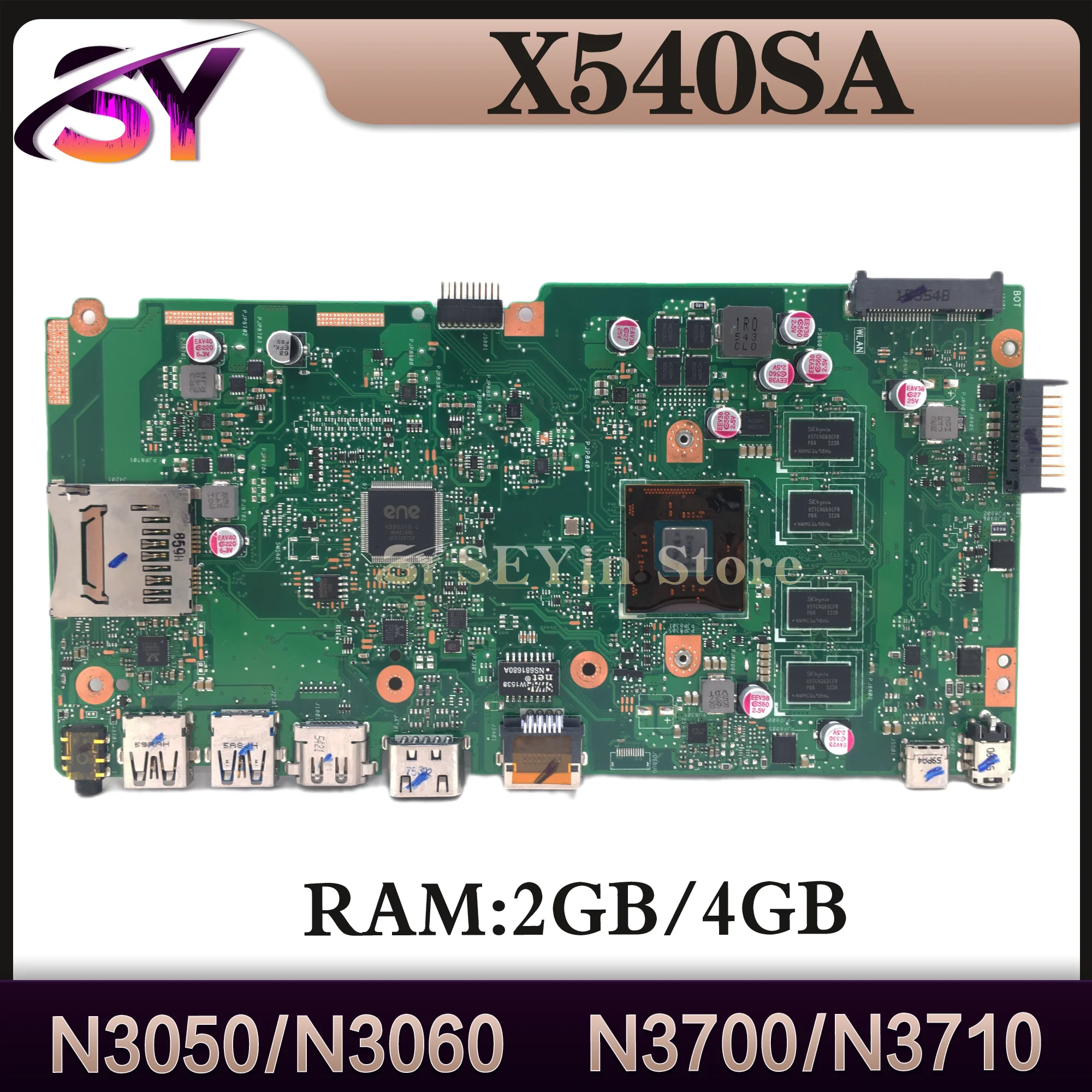 Notebook Mainboard VivoBook X540SA X540SAA F540SA A540SA R540SA NB-D540SA Laptop Motherboard N3050 N3060 N3700 N3710 2G/4G/8G