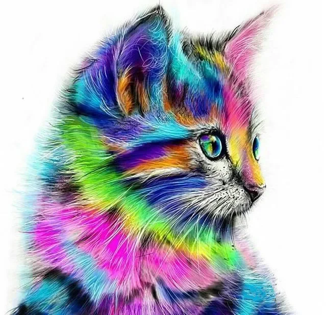 Wholesale Cute Cat 5D Full Drill Resin DIY Diamond Painting Animal Diamond painting kits