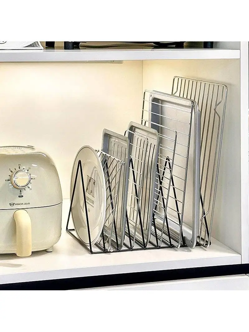 

Многоярусная кухонная полка-органайзер из кованого железа для хранения кастрюль, сковородок, посуды и кухонной утвари от Huiyangxudu