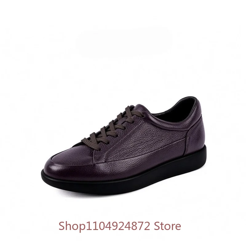 Designer Deer Skin Men's Board Shoes Autumn New Style High End Genuine Leather Soft Soled Casual Shoes Male Walking Sneakers