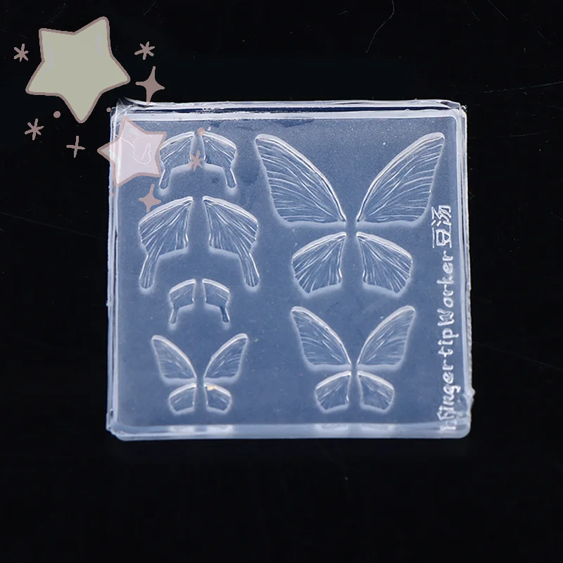 [TW]1Pcs 3D Silicone Nail Mold Butterfly Mould Stamping Plate Nails Stencils for DIY UV Gel Nail Carving Mold
