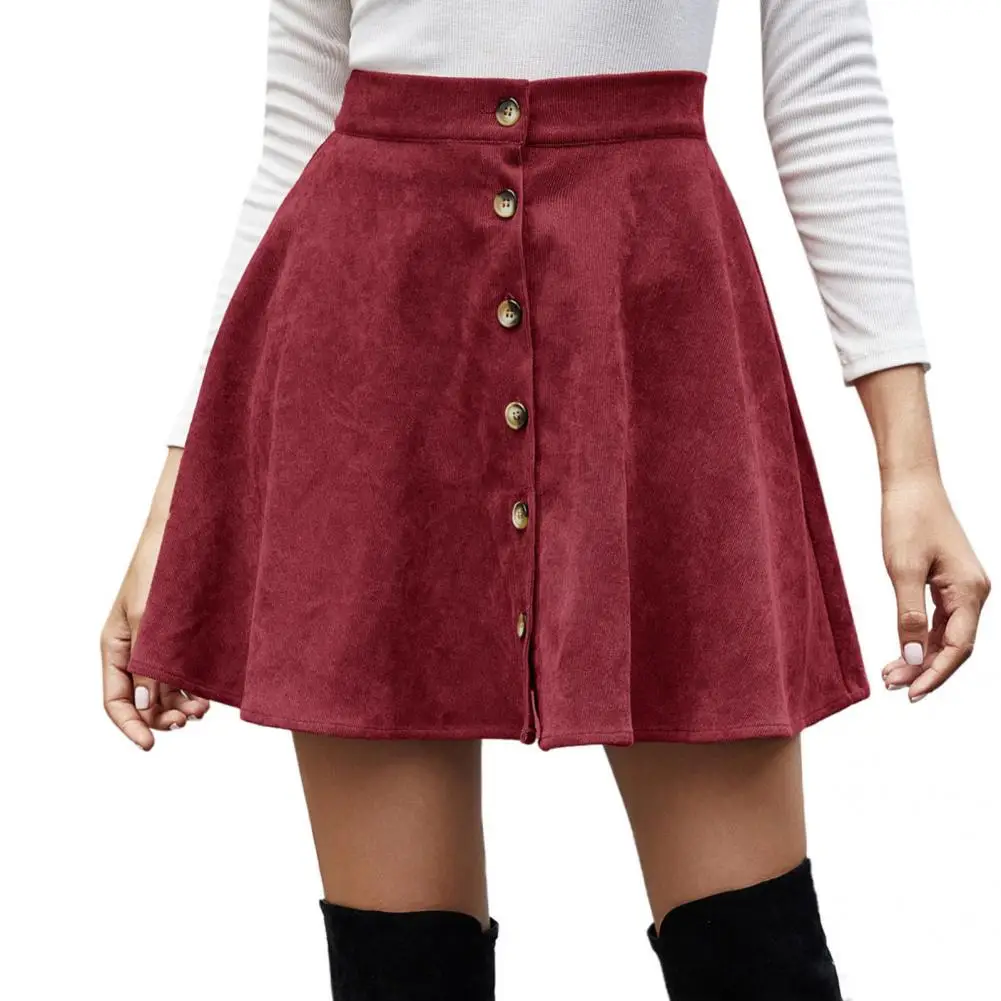 

Trendy Lady Skirt Elegant Terrific Washable Pleated Anti-pilling Women Skirt