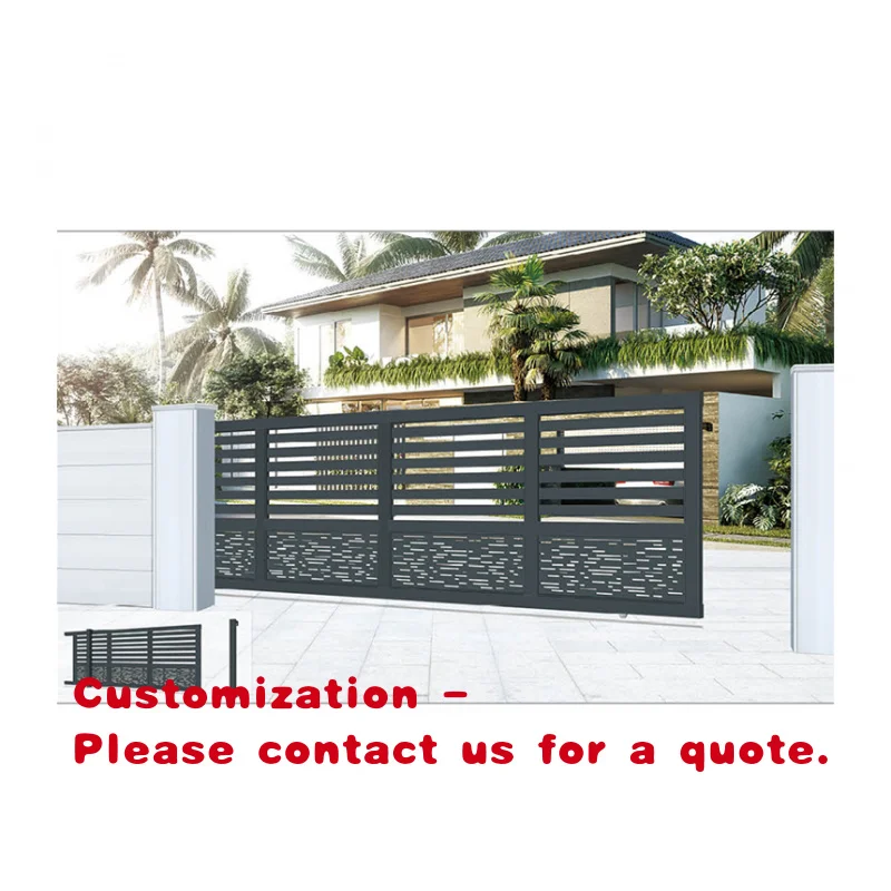 custom.Modern Security Gate Automatic Sliding Aluminum Houses Villas Garage