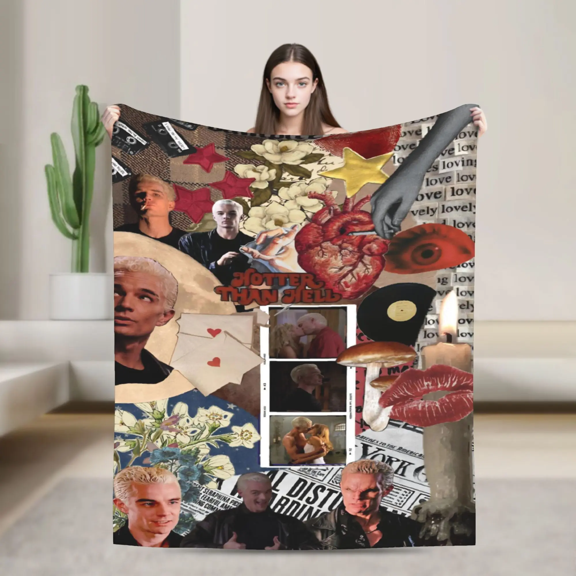 Buffy the Vampire Slayer Fleece Blanket Horror Movie Custom Throw Blanket for Home 200x150cm Bedspread