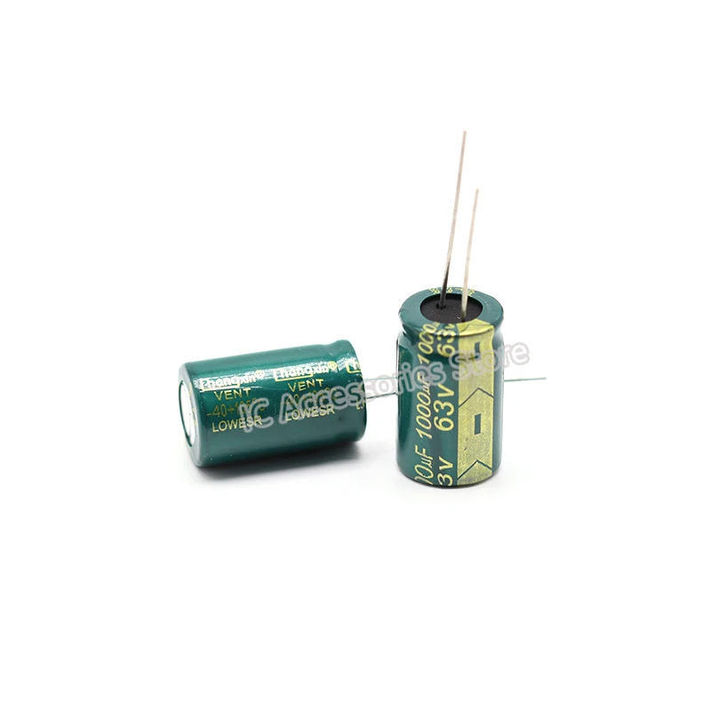 20pcs 63V1000UF volume 16x25MM electrolytic capacitor high frequency low resistance high temperature resistance long life 1000UF