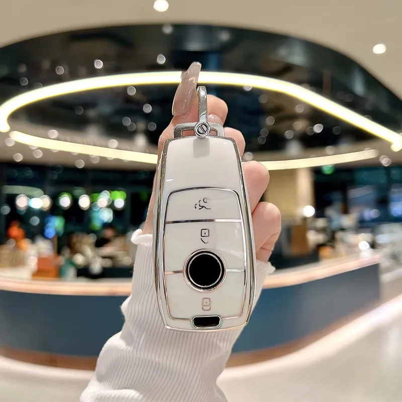 

New Car Key Case Cover Shell Fob Keychain For Mercedes Benz A C E S Class W204 W205 W212 W213 W176 GLC CLA AMG W177 Accessories