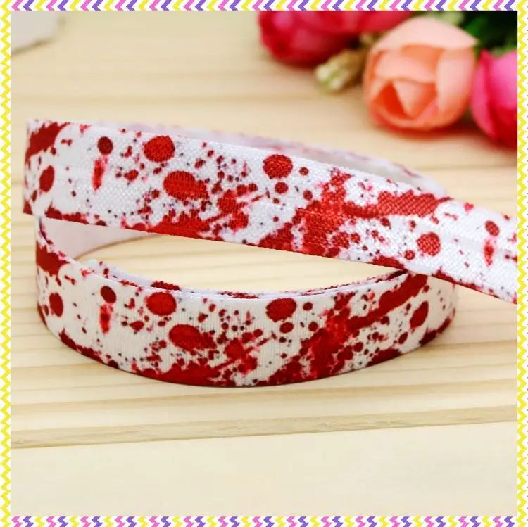 DHK 5/8\'\' 5yards Fold Over Elastic FOE Bang Car Game Printed Headband Headwear Hair Band Diy Decoration OEM Wholesale C370