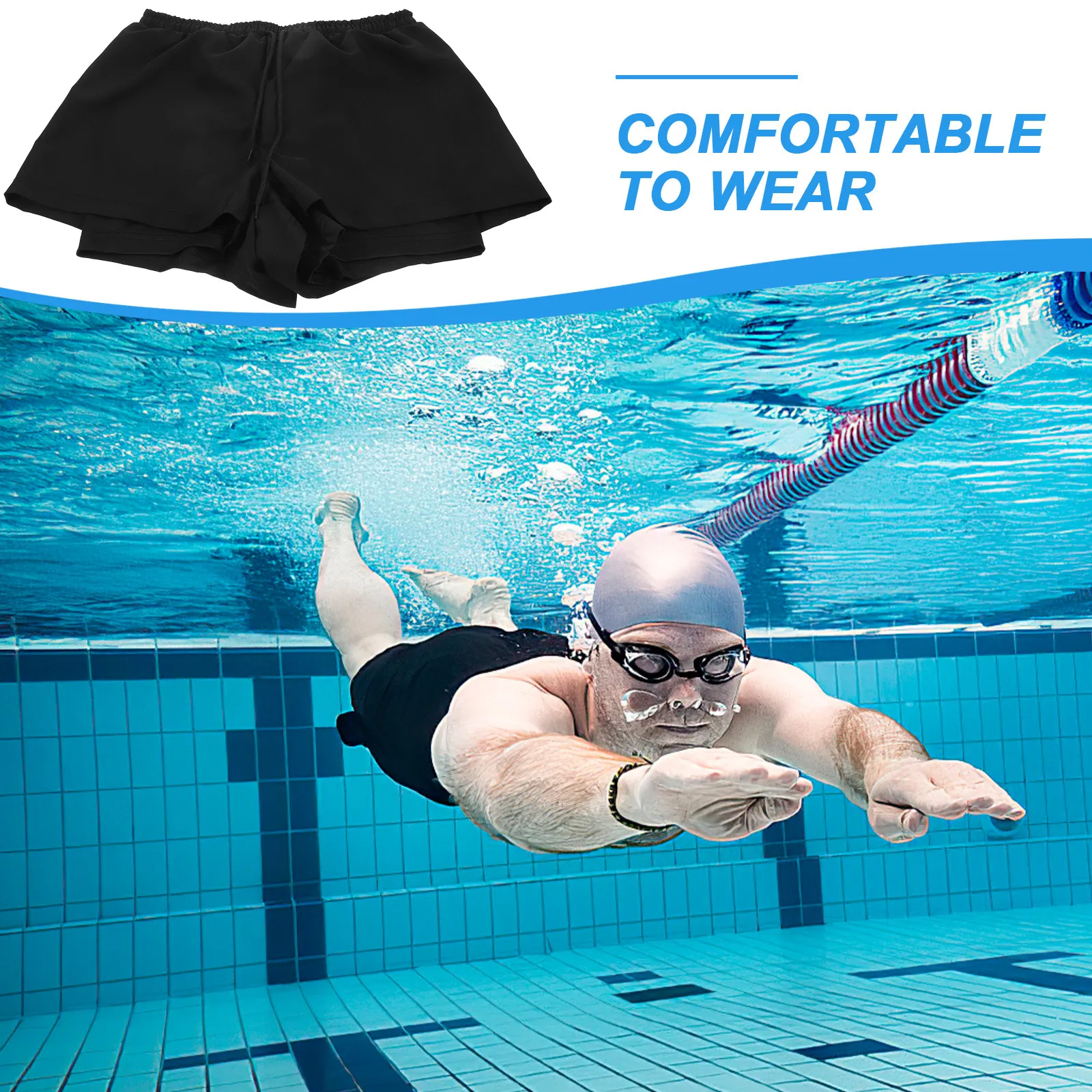 Men's Quick Dry Swim Trunks with Liner Lightweight Breathable Stretchy Swimming Shorts for Beach Tropical Vacation Lounge Gift