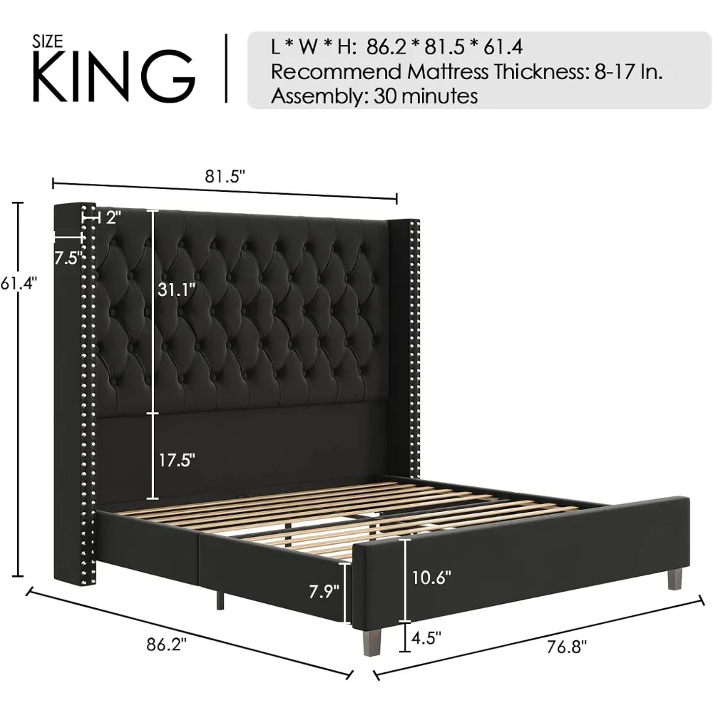 Queen Bed Frame 61.4