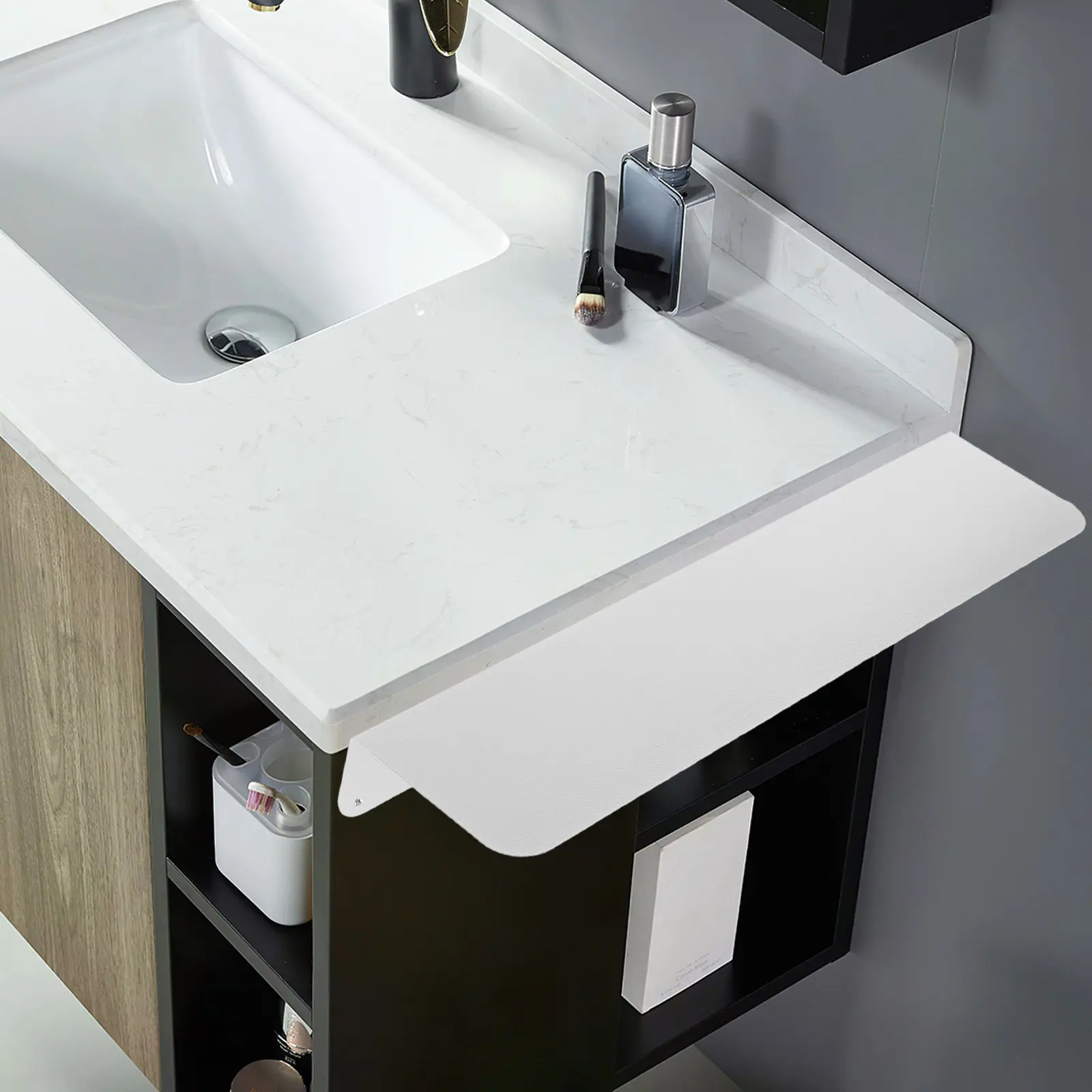 Kitchen Sink Side Extension Board Metal Counter Gap Cover White Easy Installation Waterproof Kitchen Stove Gap Filler Countertop