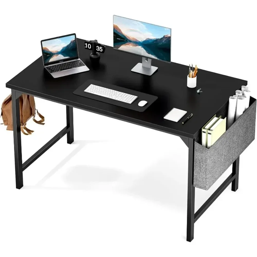 Computer Office Desk 32Inch Kids Student Study Writing Work with Storage Bag & Headphone Hooks Modern Simple Home Bedroom