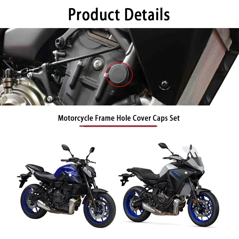 For Yamaha MT07 Tracer700 XSR700 Frame Hole Cover Caps Plug Frame MT 07 Tracer 700 XSR 700 2013-2021 2018 2019 2020 Motorcycle