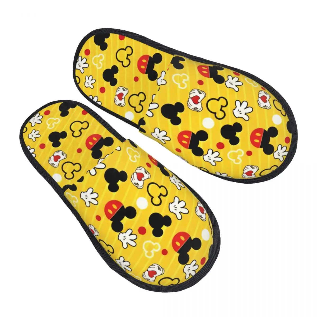 Custom Mickey Mouse Comfy Scuff Memory Foam Slippers Women Anime Hotel House Shoes