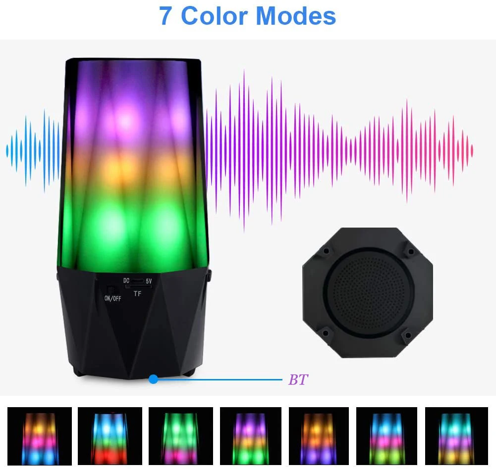 Mini projetor laser dj para acampamento, 7 cores, luzes noturnas led, boa atmosfera, casa inteligente, brinquedos para crianças