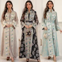 Abaya de l'Aïd pour femme, robe de soirée, ensemble 2 pièces, Kaftan Jalabiya, élégante, musulmane, Dubaï, Vestidos Largo, Ramadan, Caftan, Robe longue, Abayas 2026 1