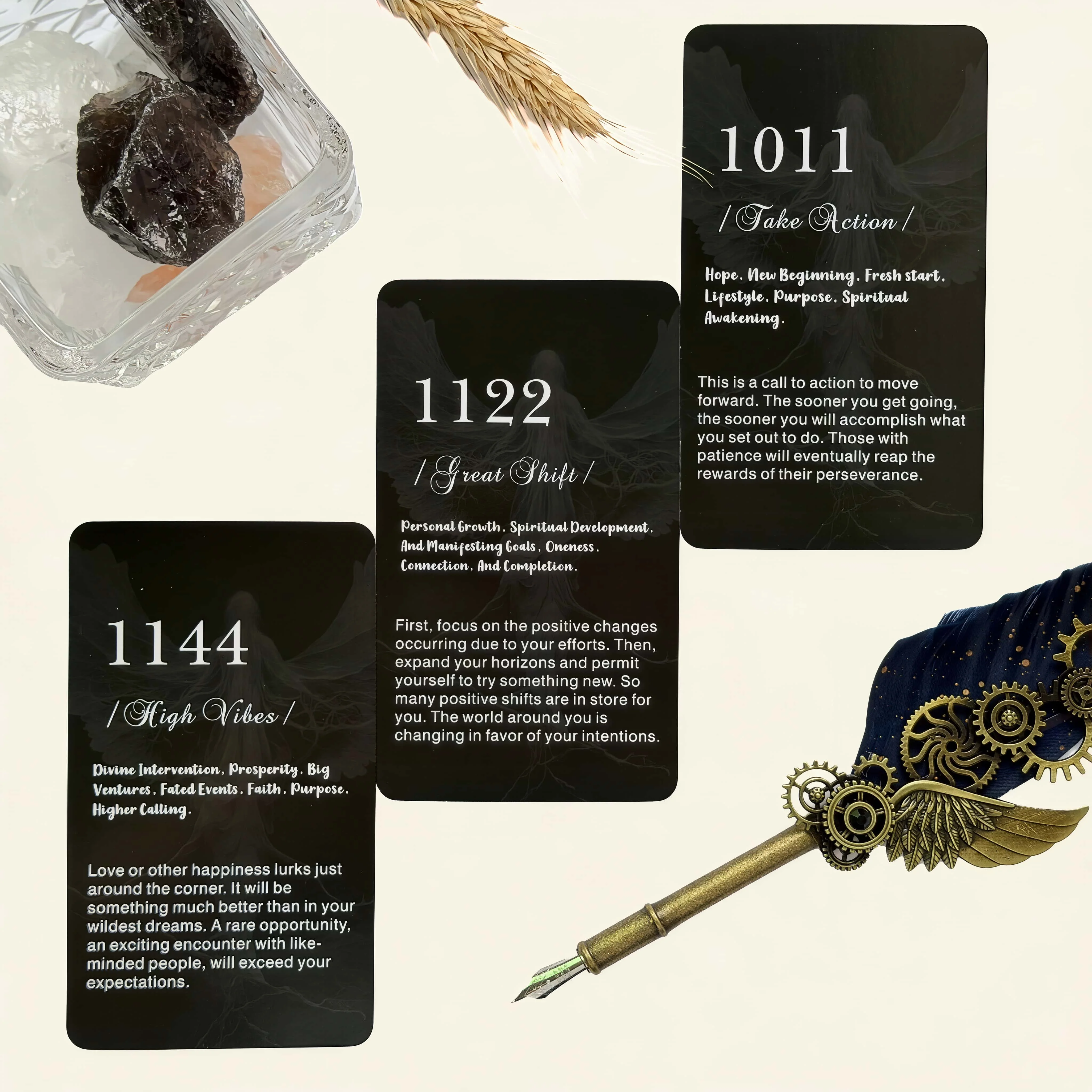 56 English Angel Number Oracle Cards, Spiritual Self-Reflection, Tarot Series, Guidance for Love and Career. 5