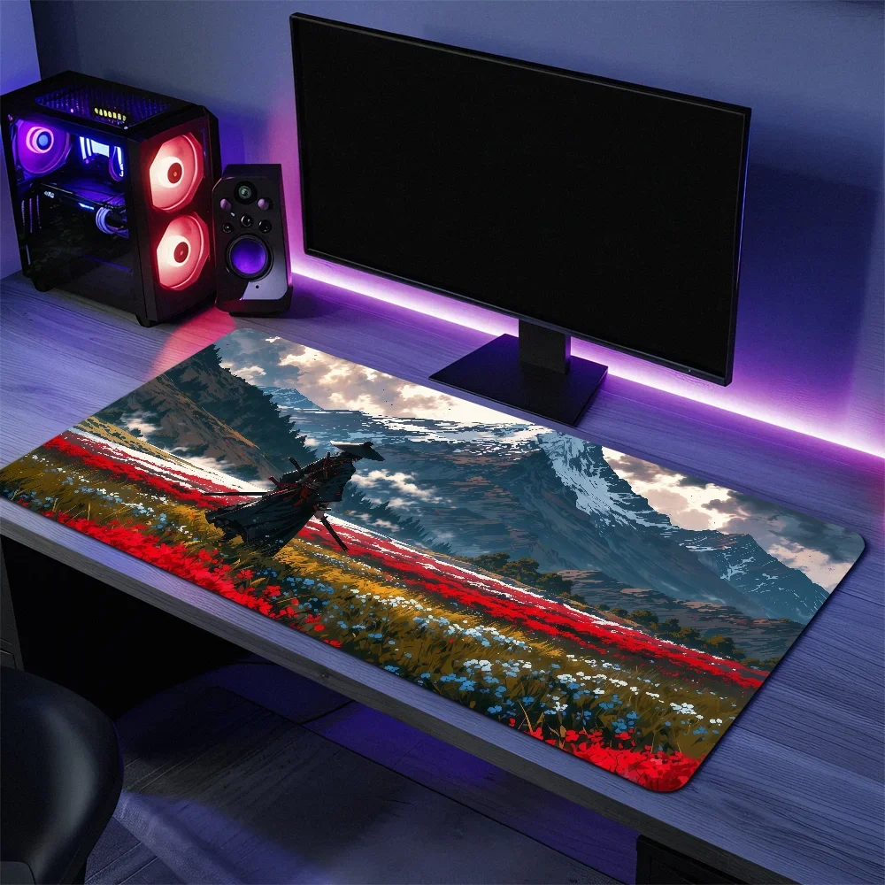 جديد اليابان الساموراي ماوس الوسادة كبيرة مكتب حصيرة لوحة المفاتيح مريح مكتب الجلود الألعاب الكمبيوتر عدم الانزلاق مكافحة فراي المنزل مخصص أفضل الأسعار