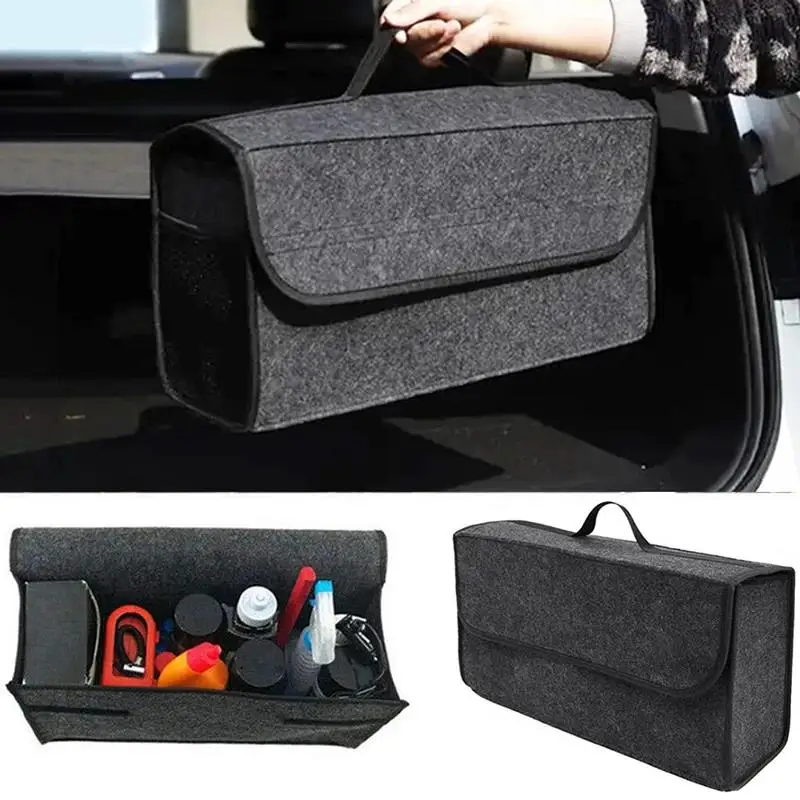 Large Car Organizer Bag Car Trunk Organizer Anti Slip Compartment Boot Storage Organizer Tool Car Storage Bag Organizer for Trun