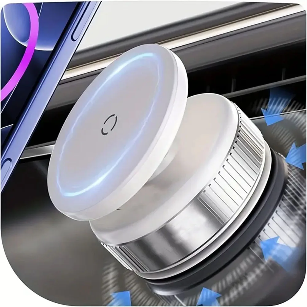 Adjustable Vacuum Magnetic Suction Cup Phone Holder, Suitable for Car/Gym/Mirror/Smooth Surfaces Hands-Free Stand, Compatible