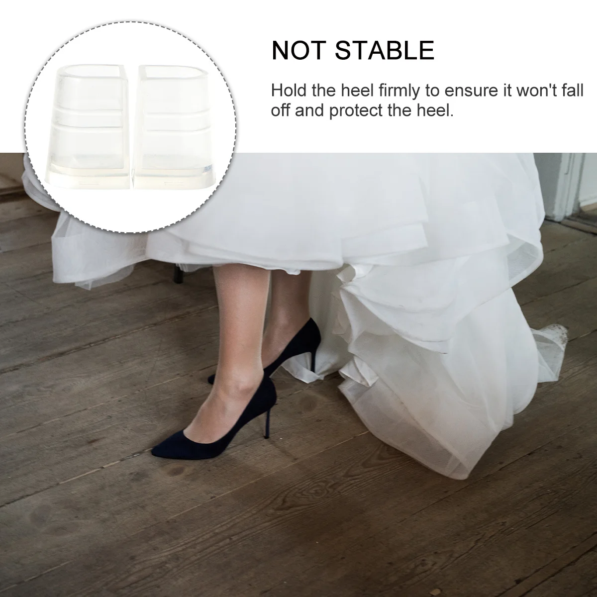 

1Pair Protective Cover for High Heels Anti-Slip Strong Material Prevents Sinking in Cracks Ideal Women Gift