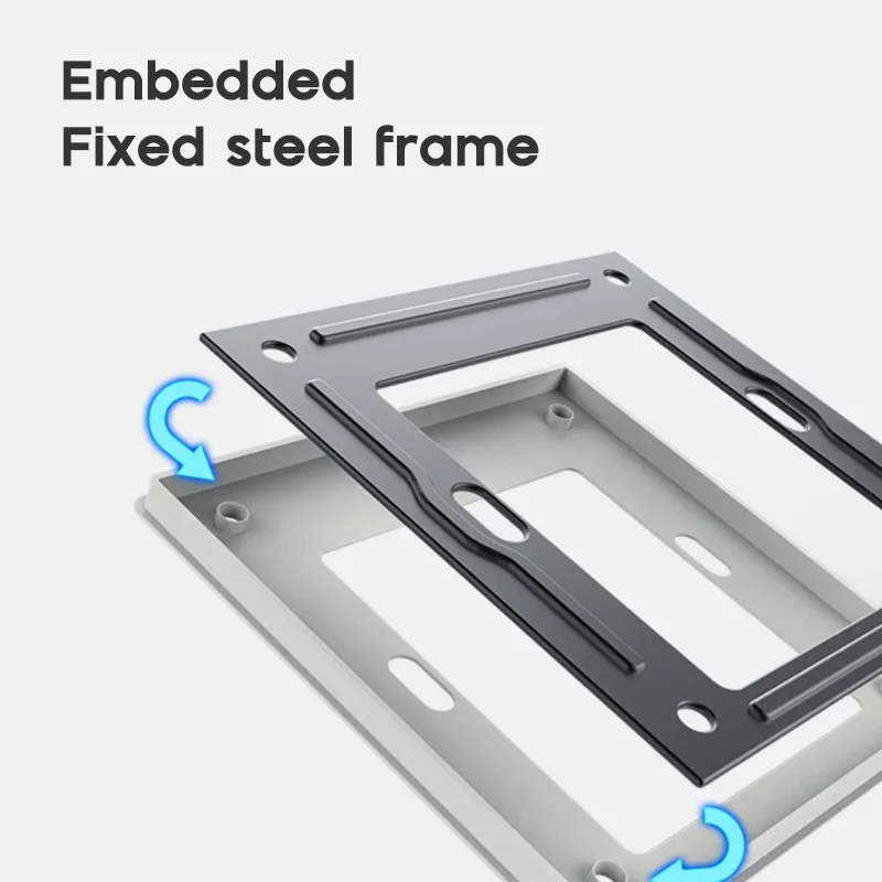 YINKA Белый настенный выключатель из закаленного стекла 1 2 3 4 Gang 1/2 Way 220V Кнопочный переключатель со светодиодным индикатором Украшение дома 86*86 мм