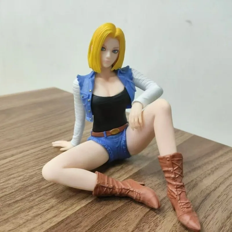 

Dragon Ball Anime Figure Android 18 Action Figures Model Pvc Sitting Posture Doll Room Ornaments Collect Gift
