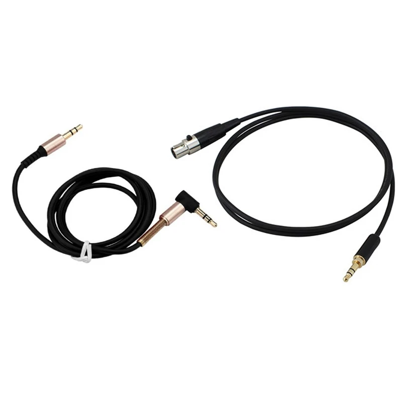 Hfes 1 pçs 3.5mm jack cotovelo fone de ouvido carro aux cabo extensão áudio & 1 pçs 3.5mm jack para 3pin mini xlr fêmea 0.3m