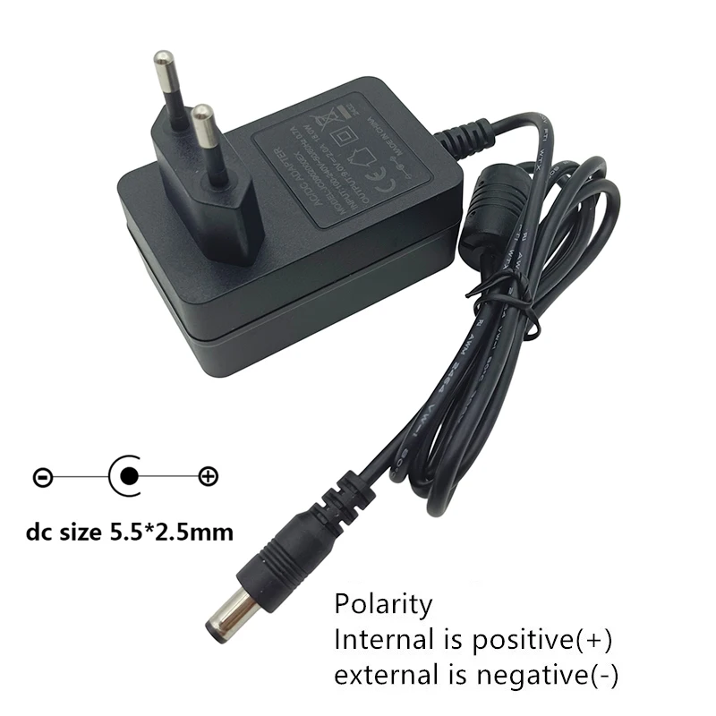 9V Power Supply EU Plug 9 Volt 9V Transformer 9v 2a Source 9v 3a 9v 2amp Power Supply 9v 1a EU Plug Center Positive 5.5x2.5mm