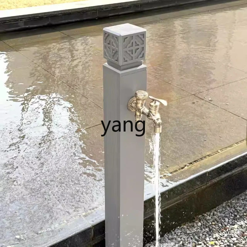 LMM Column Faucet Chinese Style Garden Watering Landscape Water Stake